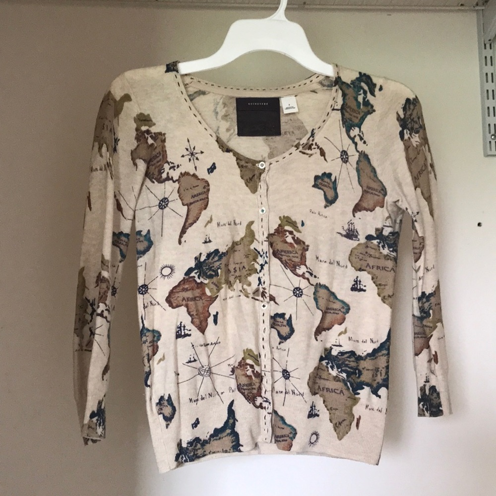 Printed cardigan